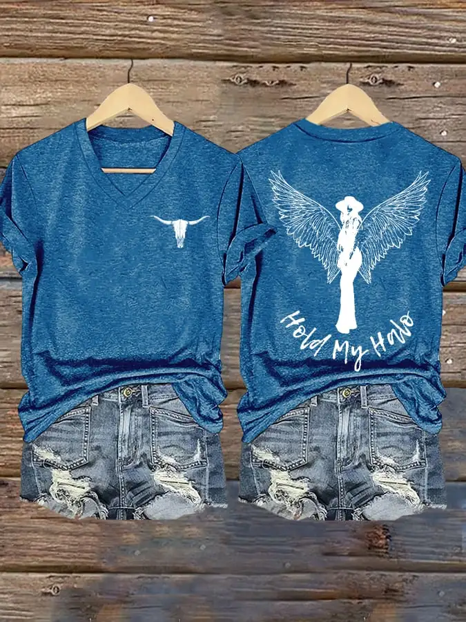Women's Hold my Halo Printed T-Shirt