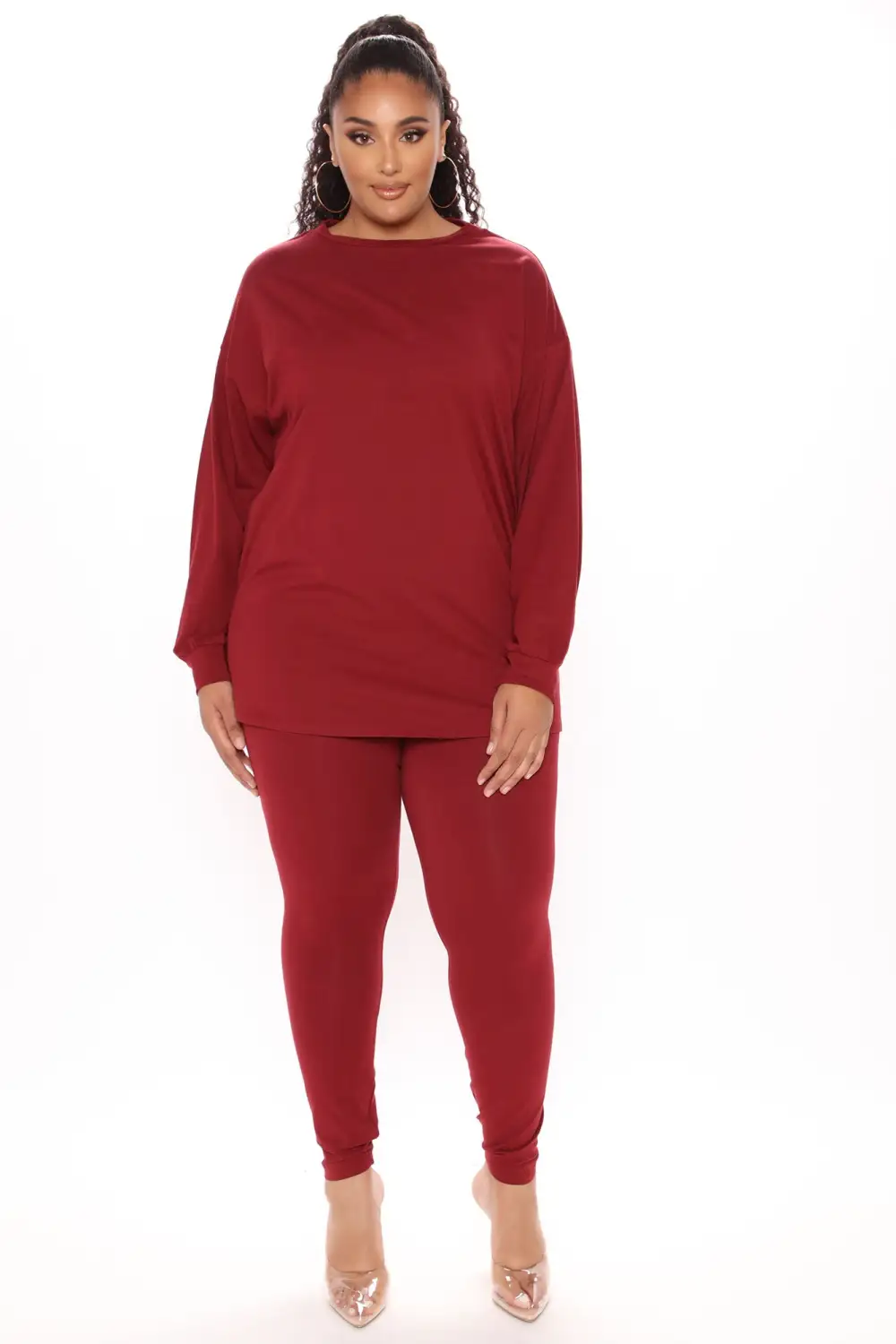 Paparazzi Legging Set - Burgundy