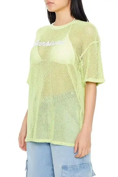 Embroidered Sunkissed Fishnet Tee