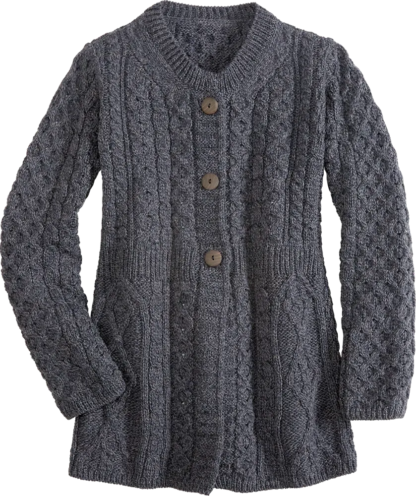 Women's Irish Wool A-Line Cardigan