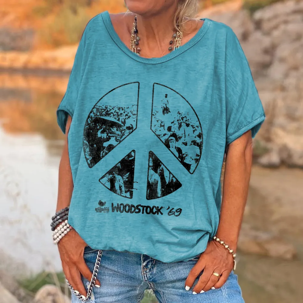 Woodstock Printed Hippie T-shirt