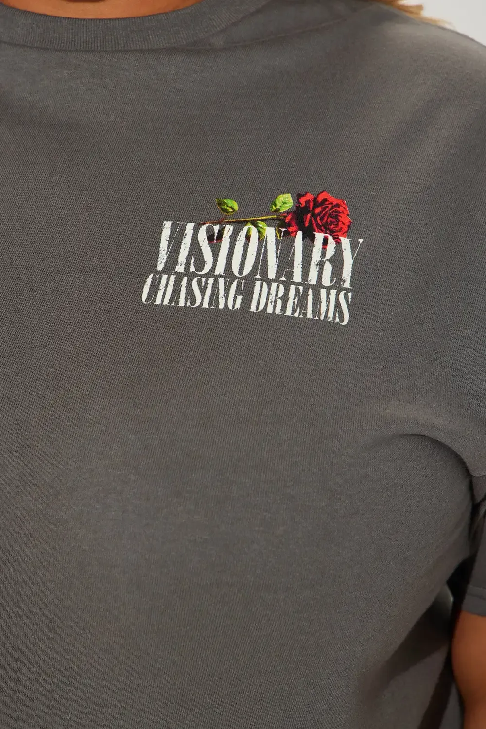 Visionary Rose Short Sleeve Tee - Charcoal