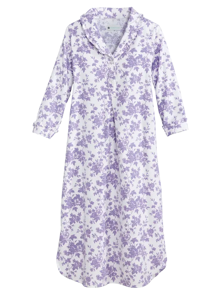 Ella Simone Countryside Toile Portuguese Flannel Nightgown