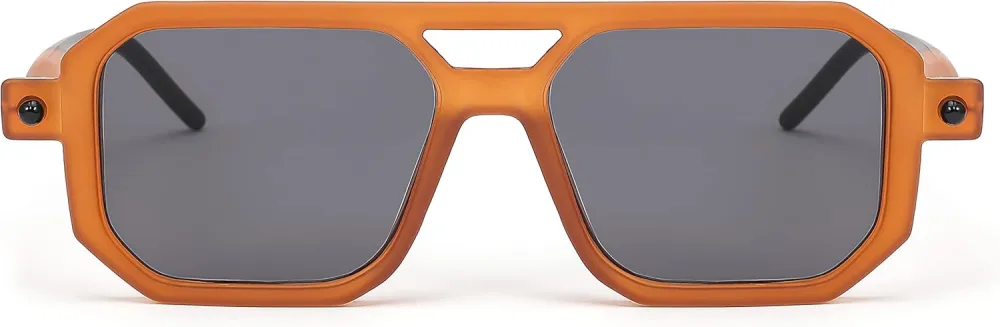 FEISEDY Vintage Square 70s Flat Aviator Sunglasses Women Men Classic Retro Stylish Frame UV400 Sunglasses B2622