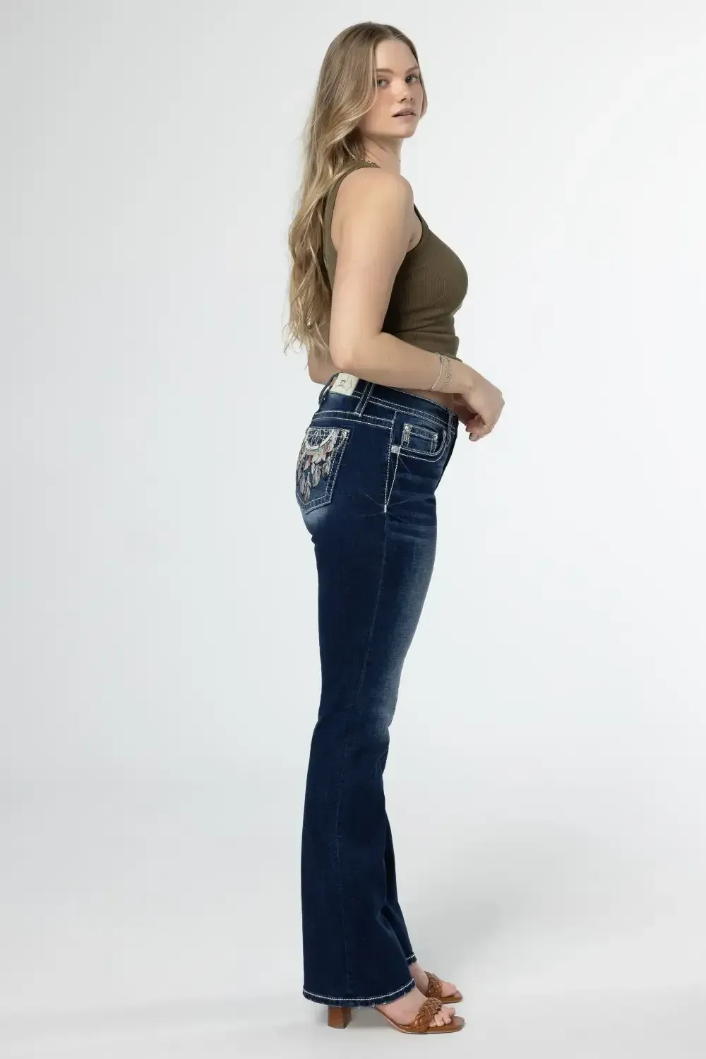 Hazel Feathers Bootcut Jeans
