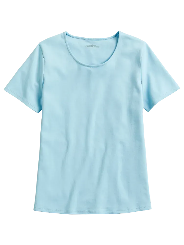 Women's USA Cotton Short-Sleeve Crewneck Tee