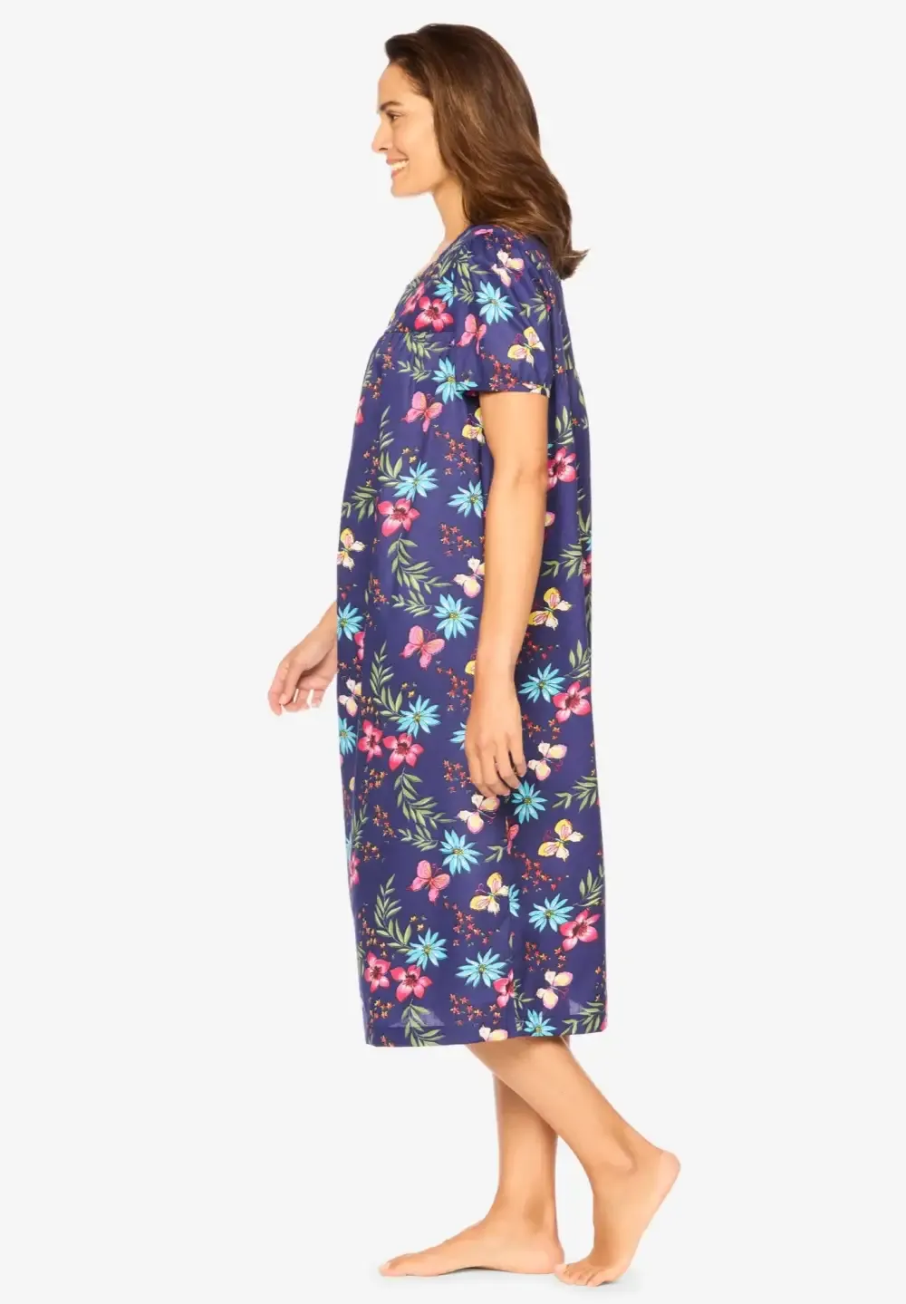 Short Print Shirred Lounger