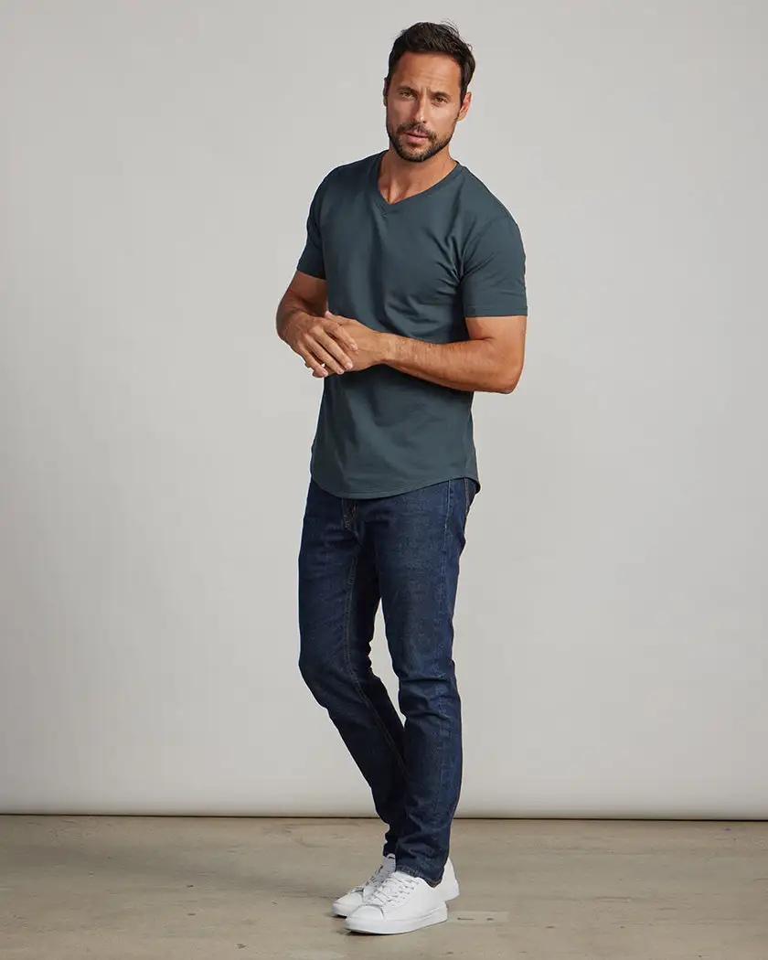Drop-Cut V-Neck: Lux