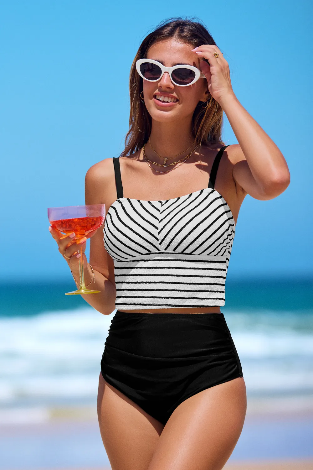 Harbor View Striped Tankini Set