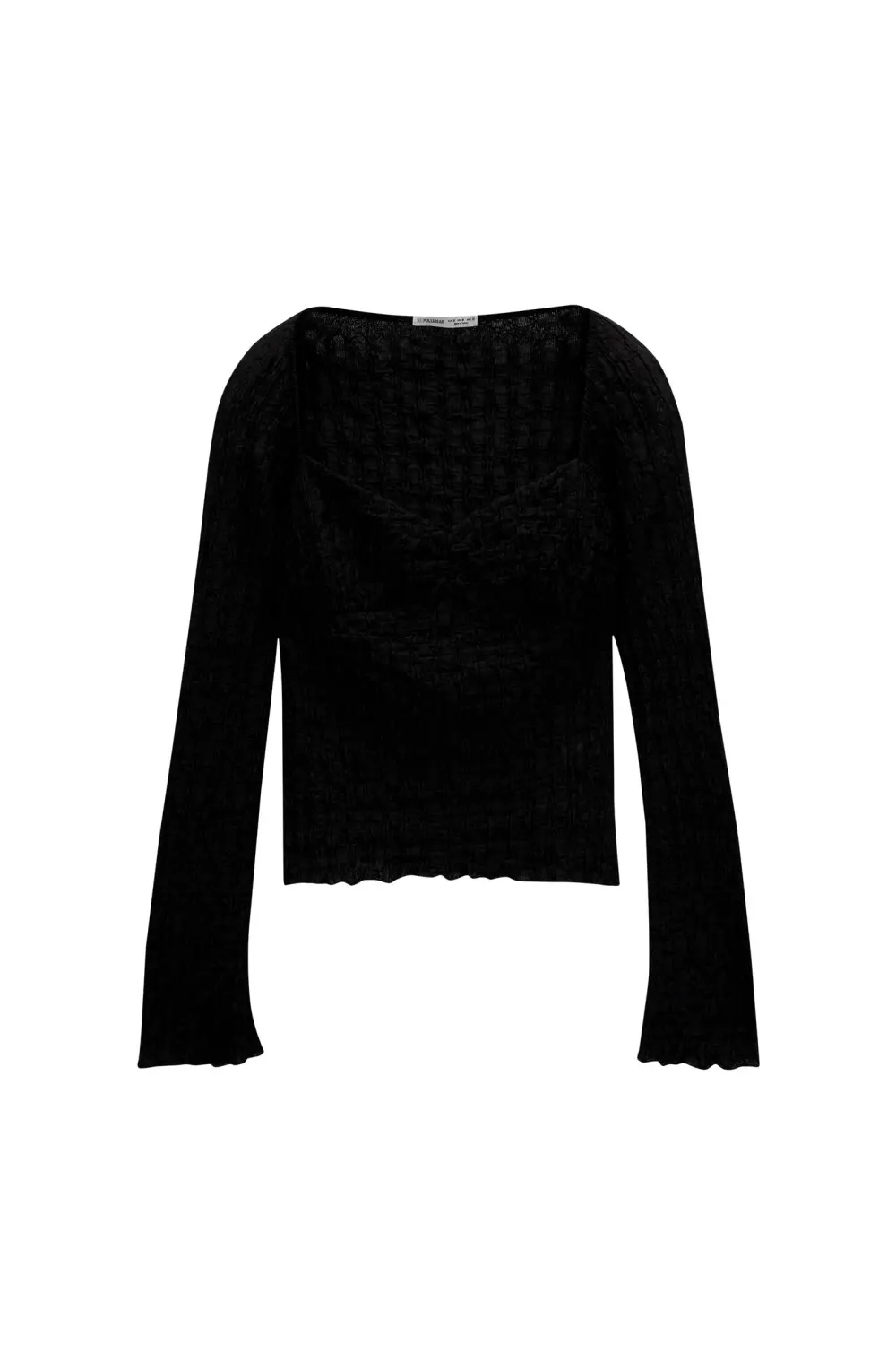 Textured corsetry-inspired top