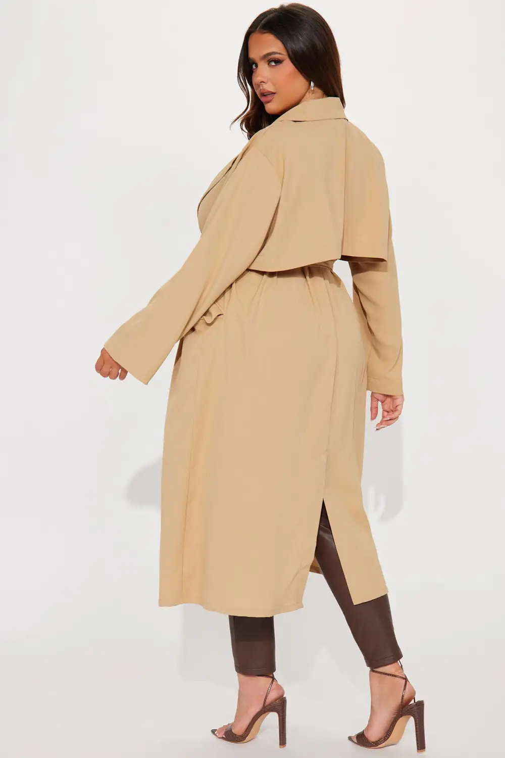 Mia Light Weight Trench Coat - Khaki