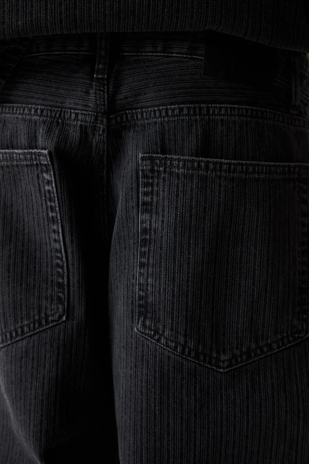 Textured wide leg jeans