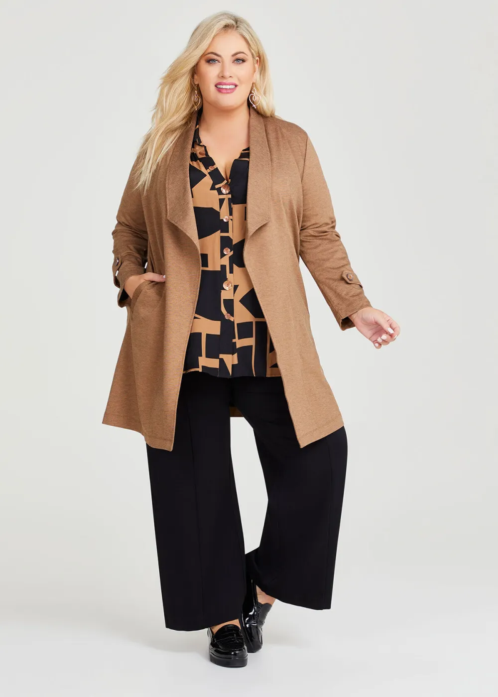 Shirring Detail Natural Shirt