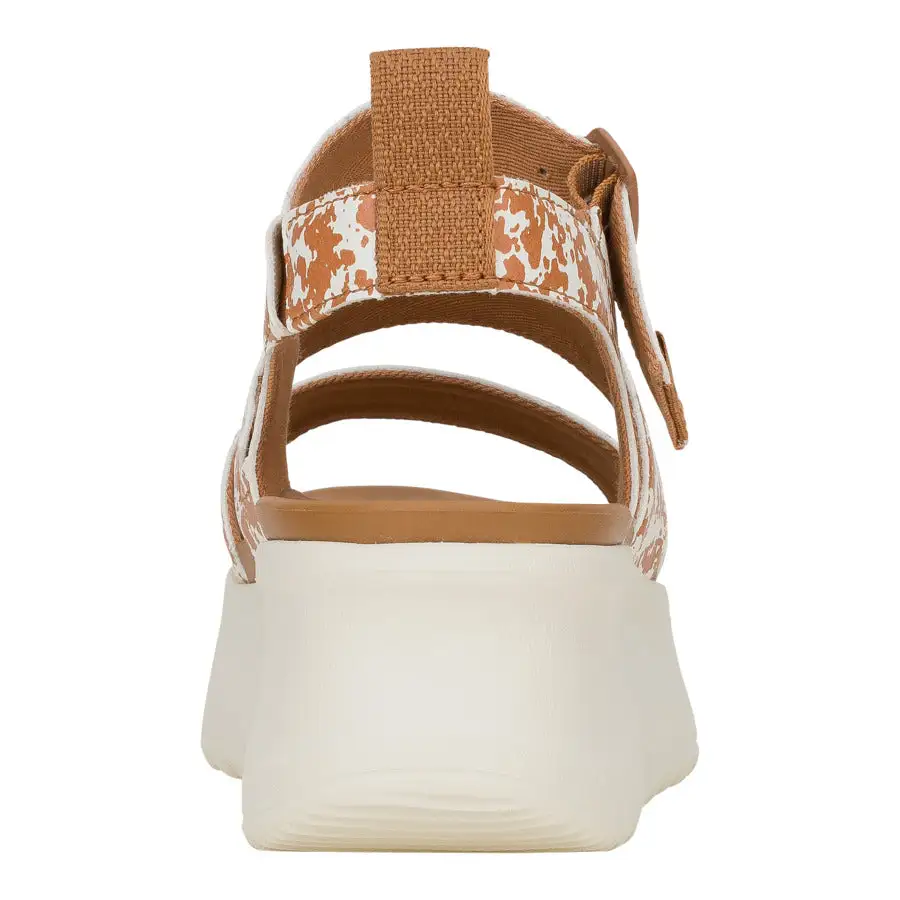 Delray Buckle Animal - Tan/White