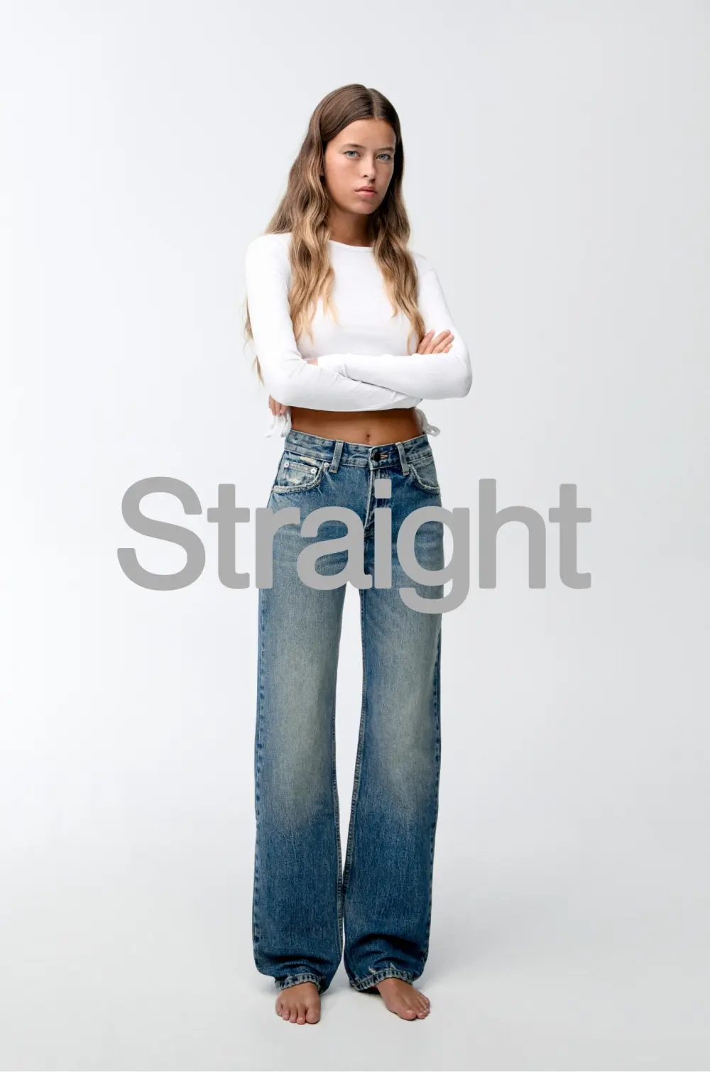 Jeans rectos tiro medio