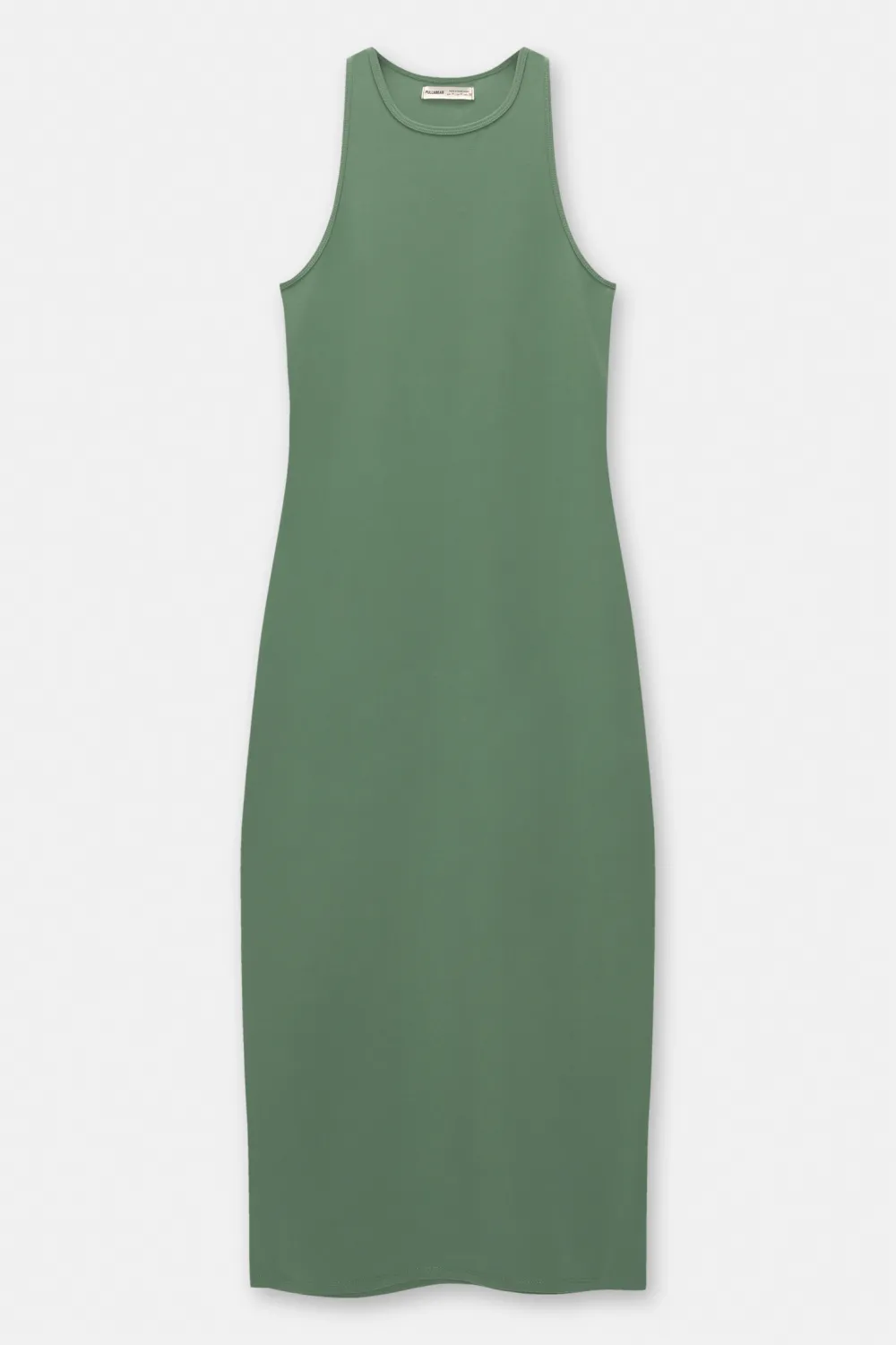 Vestido midi manga sisa halter
