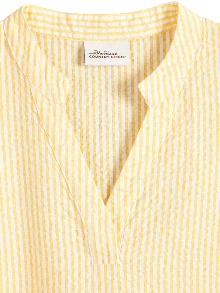 Lightweight Cotton Seersucker Nightgown