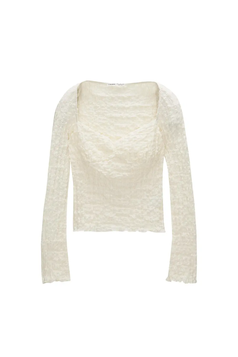 Textured corsetry-inspired top