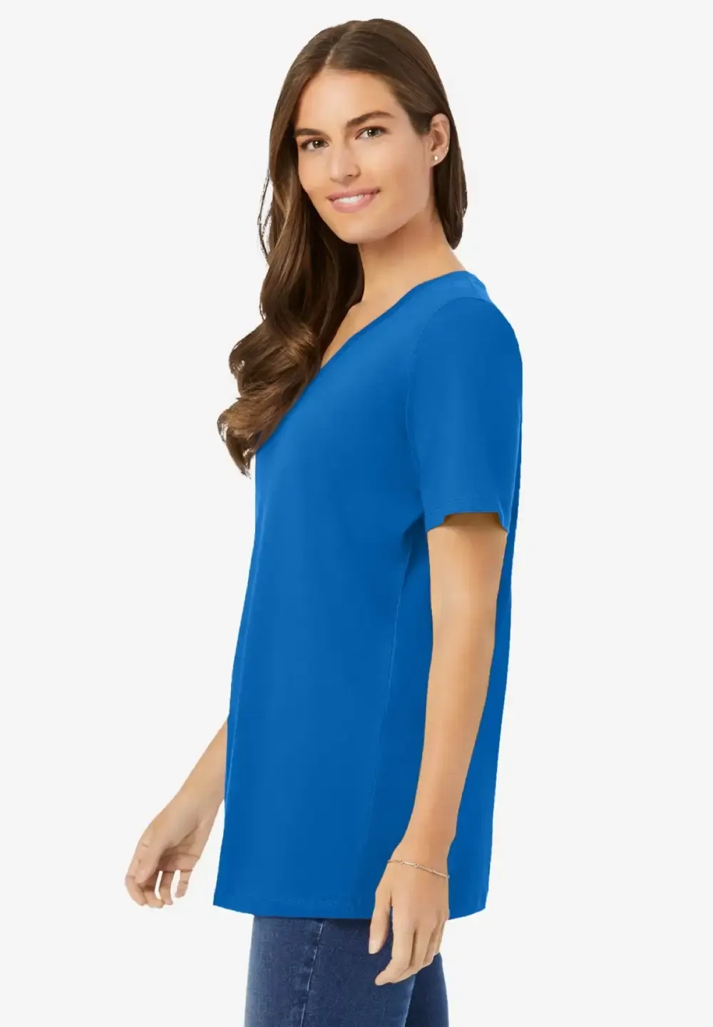 Perfect Short-Sleeve V-Neck Tee