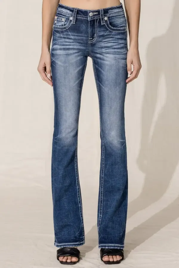 Fall Fleur De Lis Bootcut Jeans