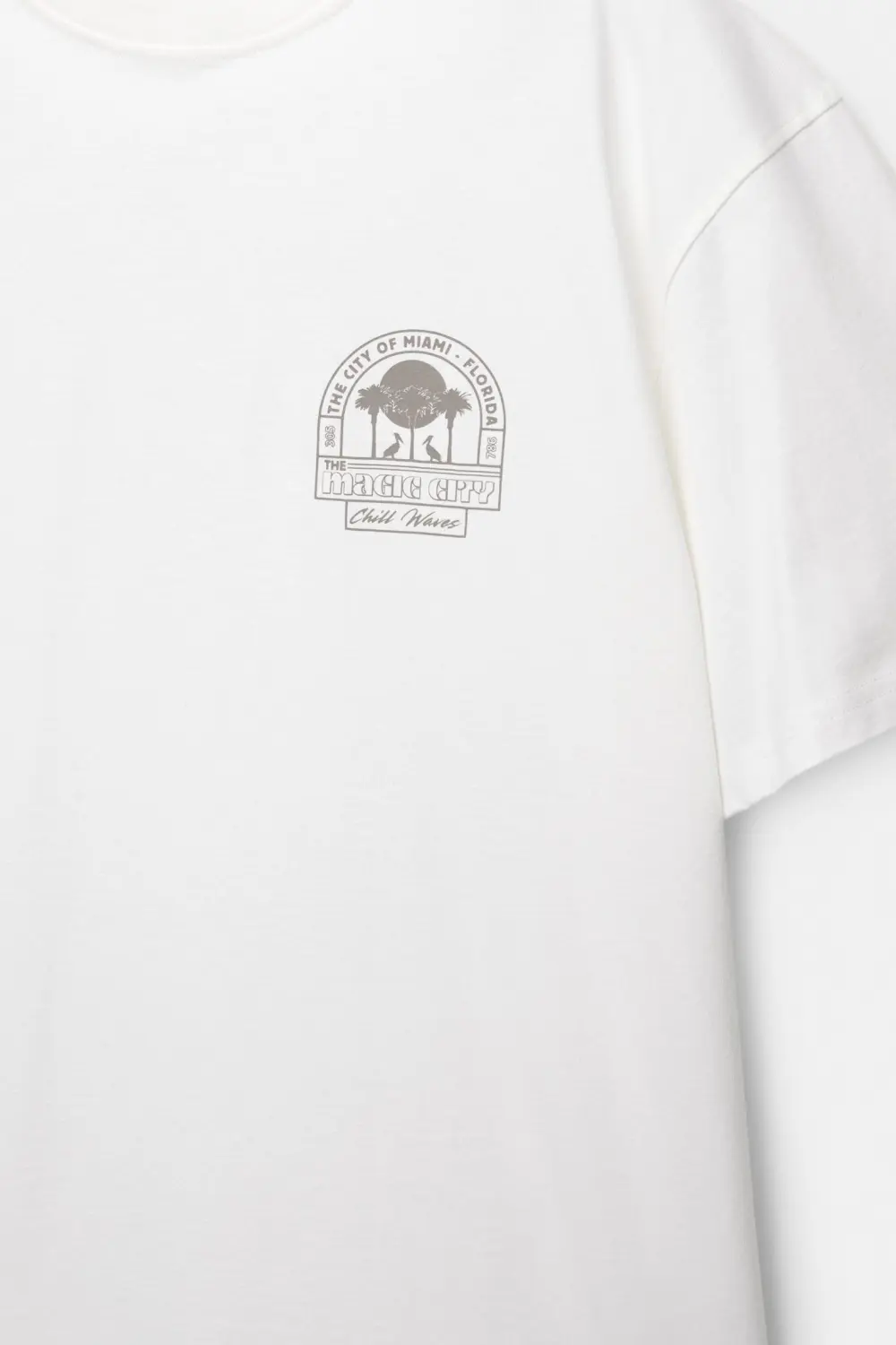 White Miami graphic T-shirt