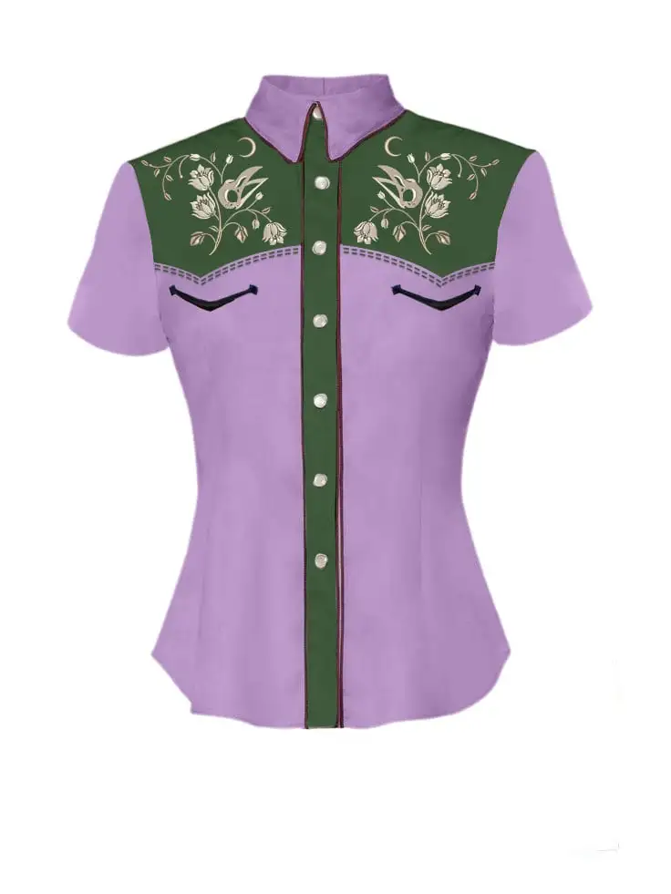 Gothic-style Forest Spirit Bird Elements Shirt