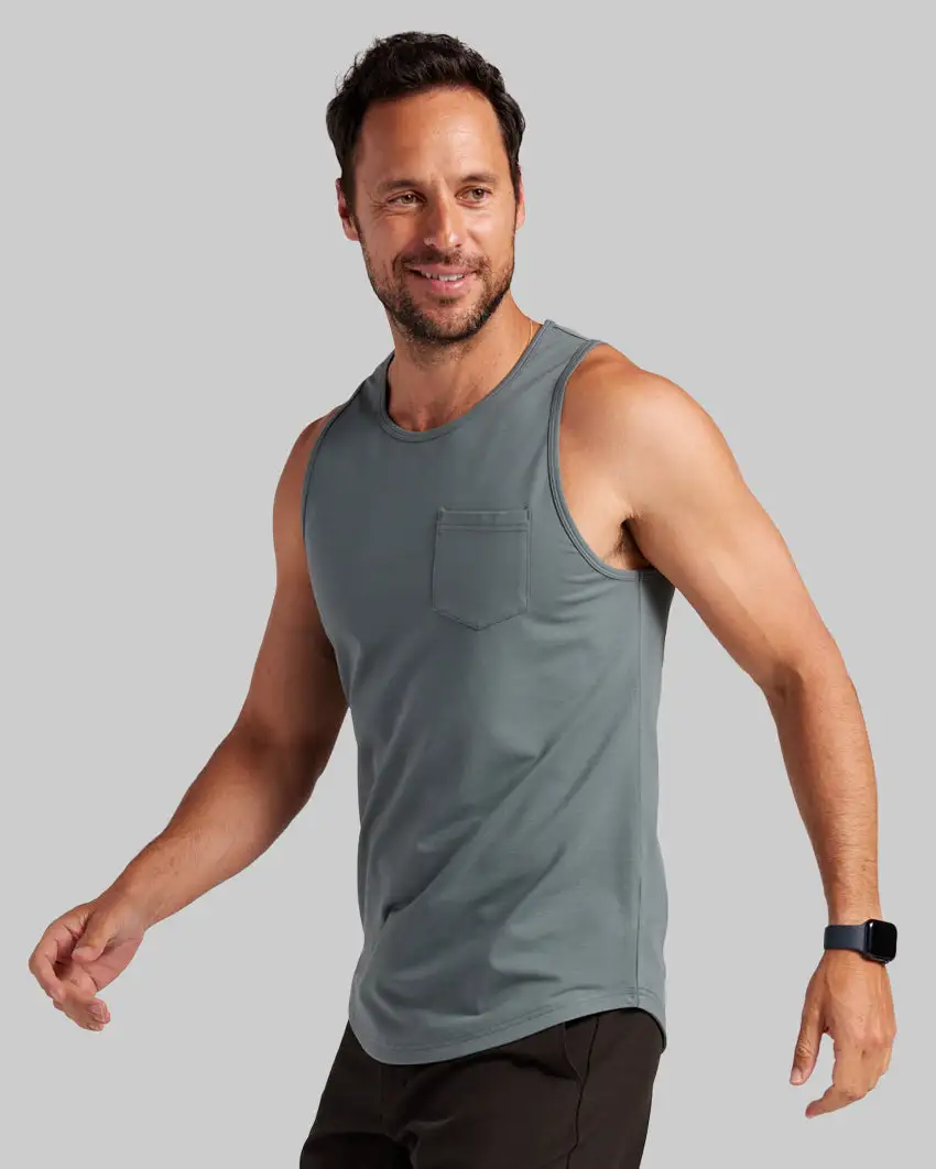 Lux Drop-Cut Pocket Tank