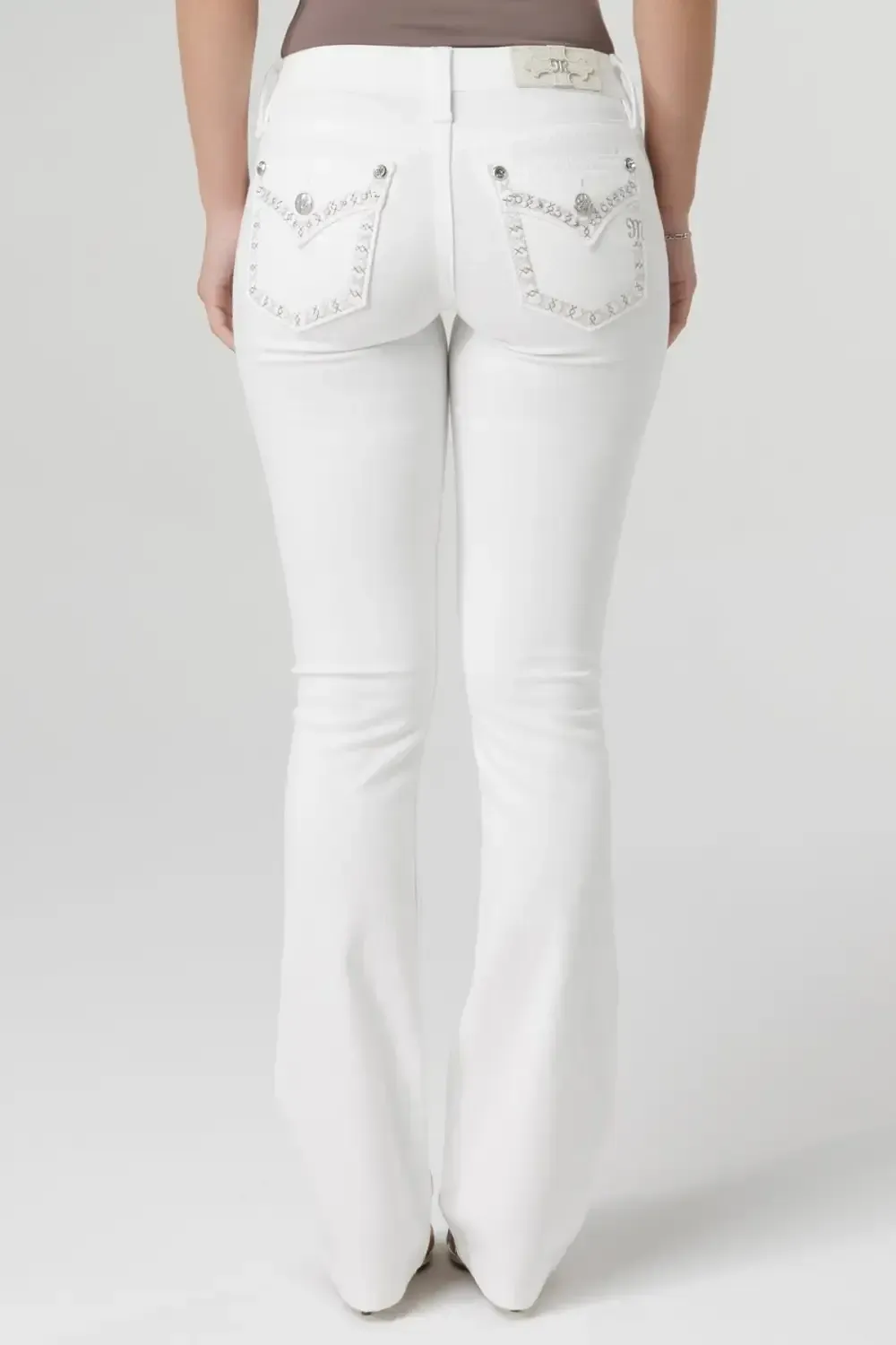 Aspen White Stitch Bootcut Jeans
