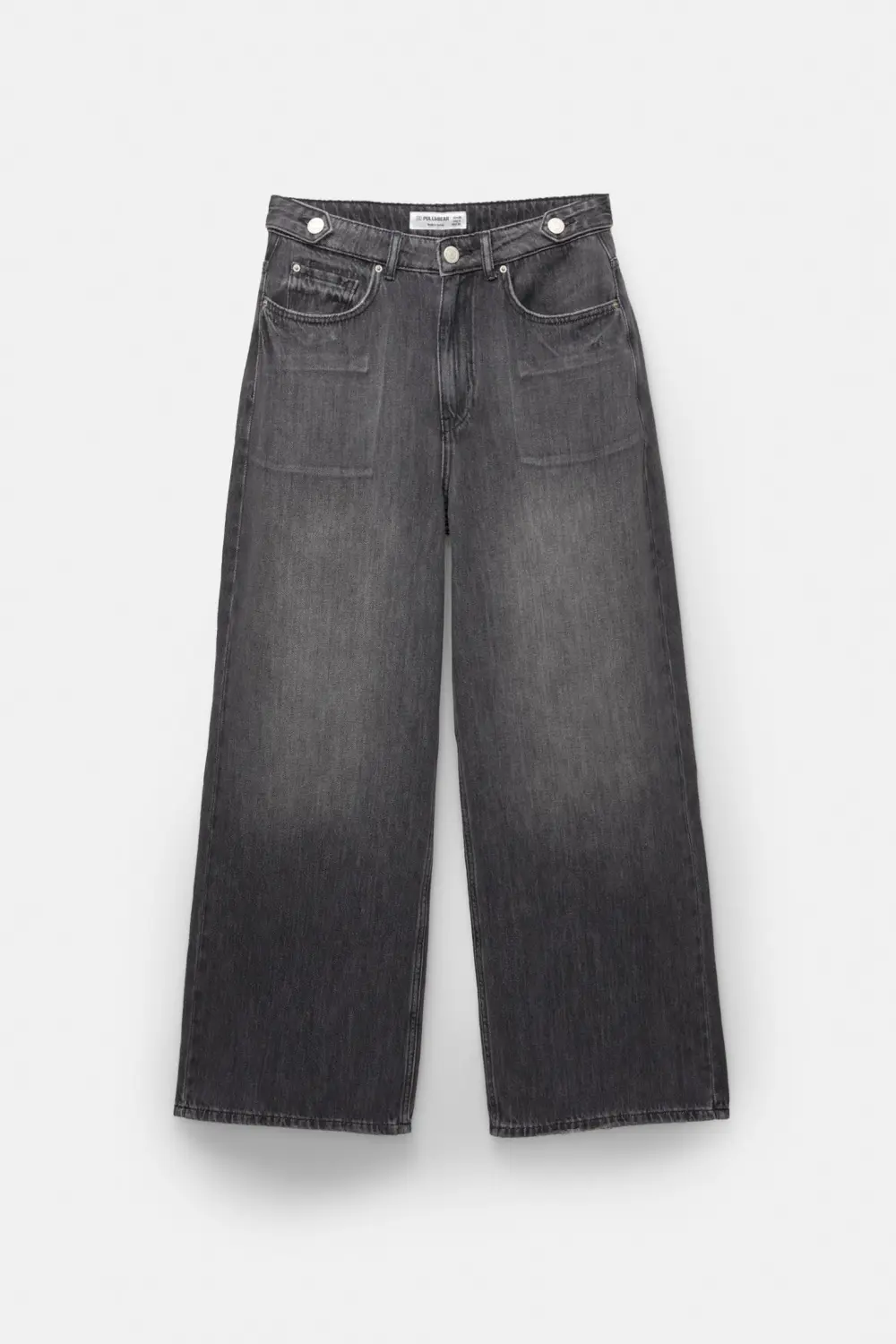 Jeans baggy wide leg detalle trabillas