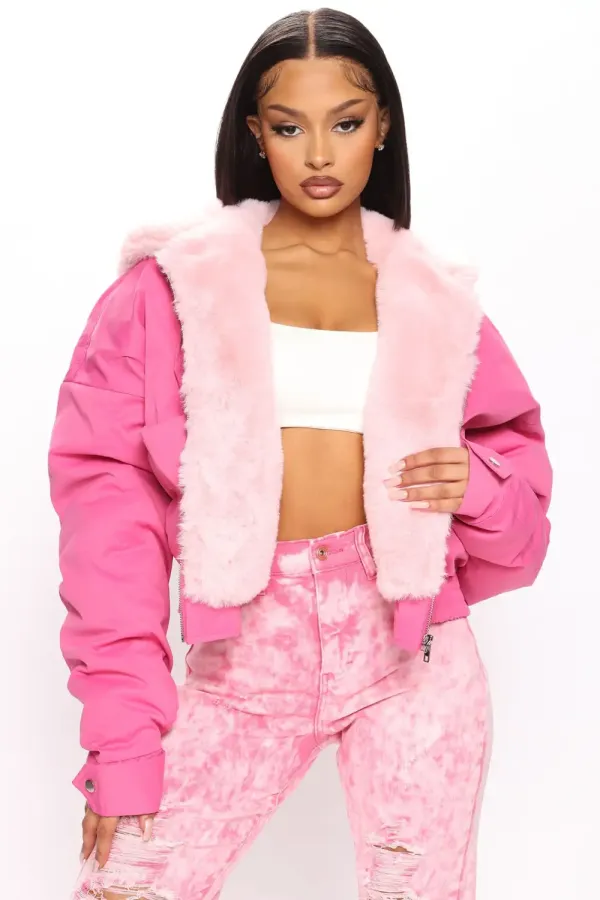 Don't Keep Your Cool Puffer Jacket - Pink