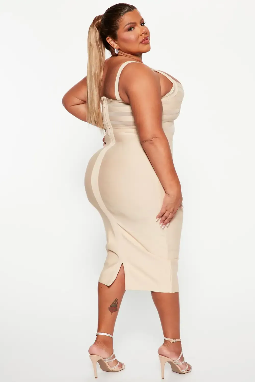 Cassidy Bandage Midi Dress - Cream