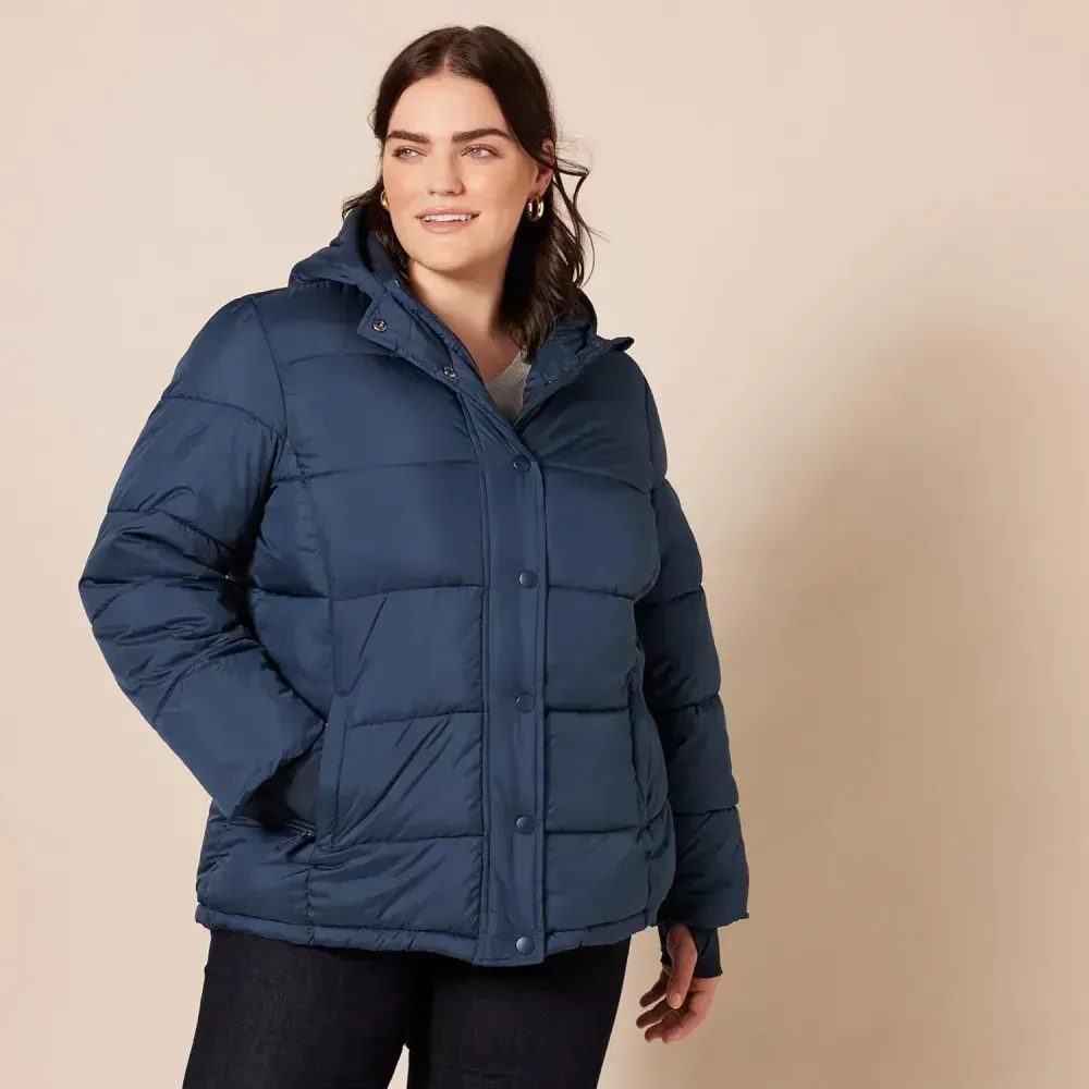 Women's Heavyweight Long-Sleeve Hooded Puffer Coat (Available in Plus Size)