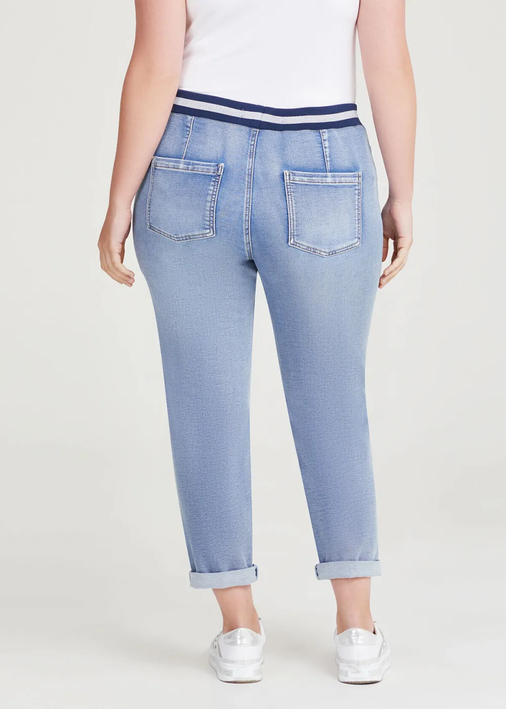 Cotton Denim Pull On Jogger