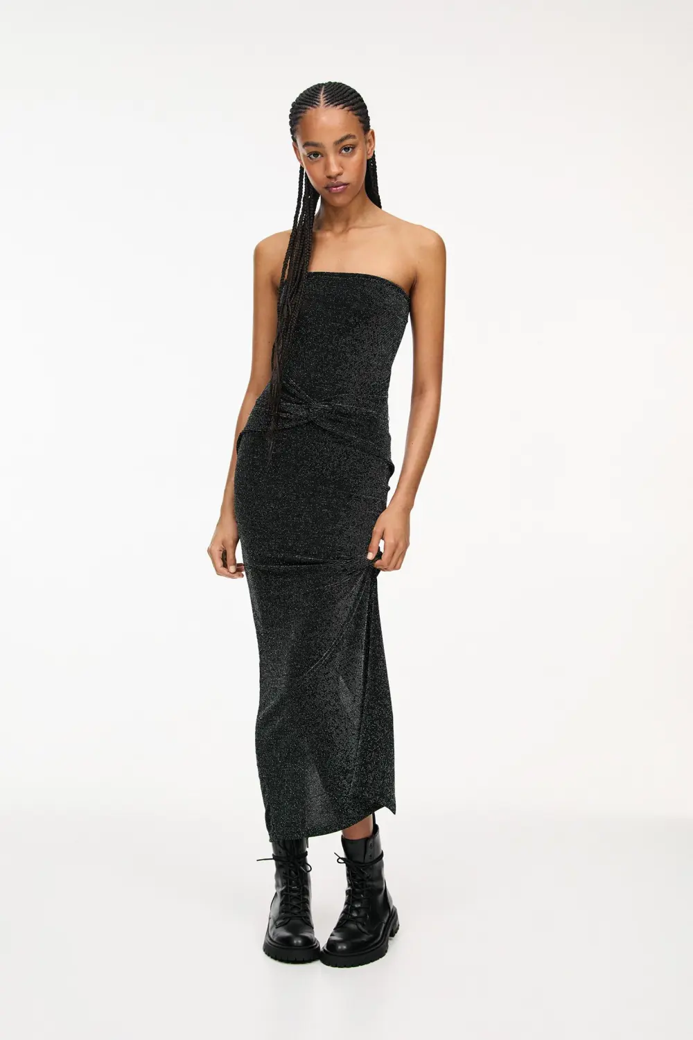Vestido midi brillos