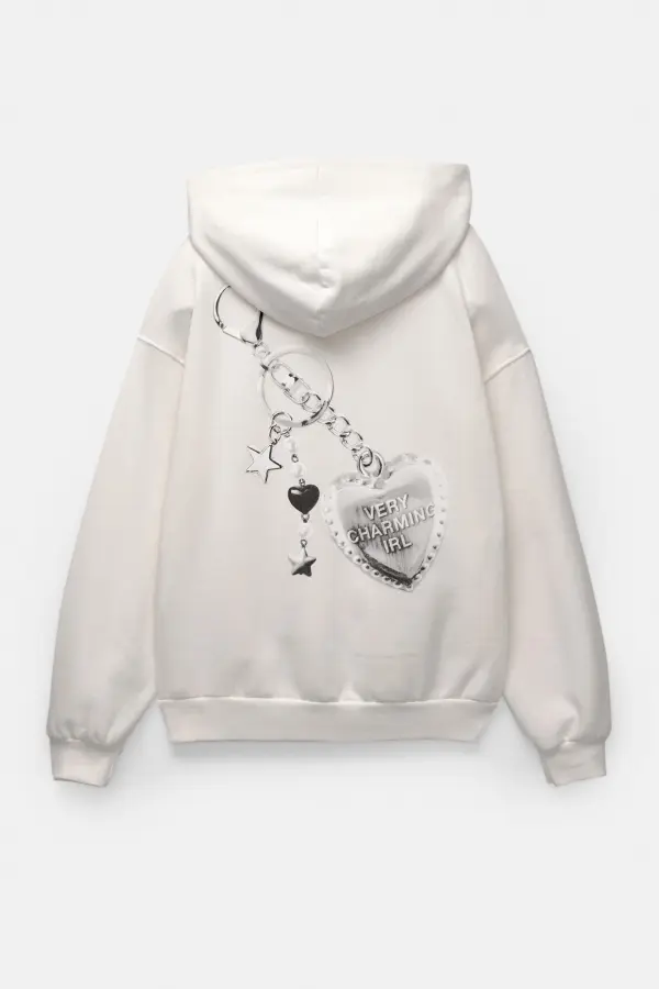 Sudadera capucha llavero corazón