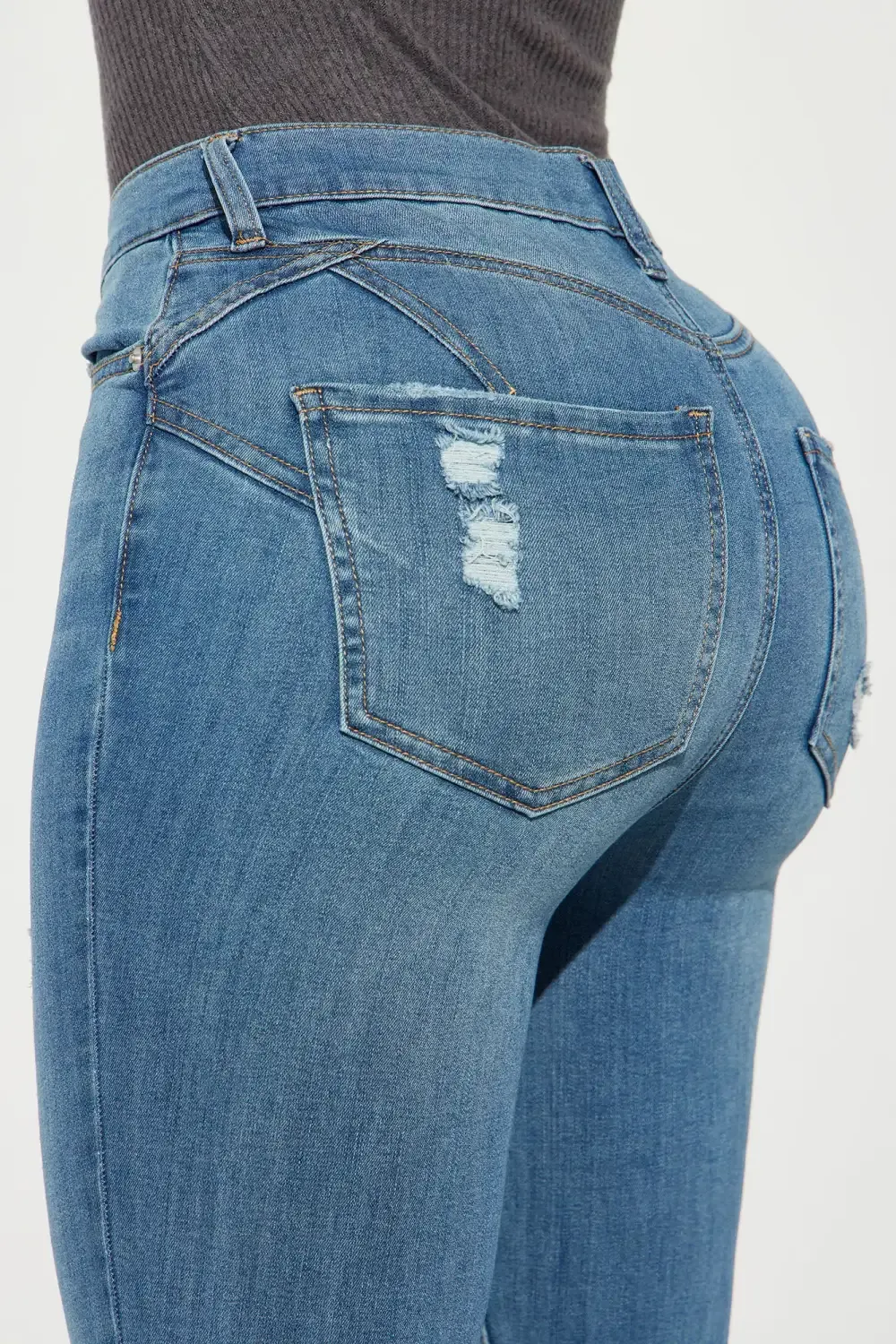 Move It High Stretch Curvy Skinny Jean - Light Wash