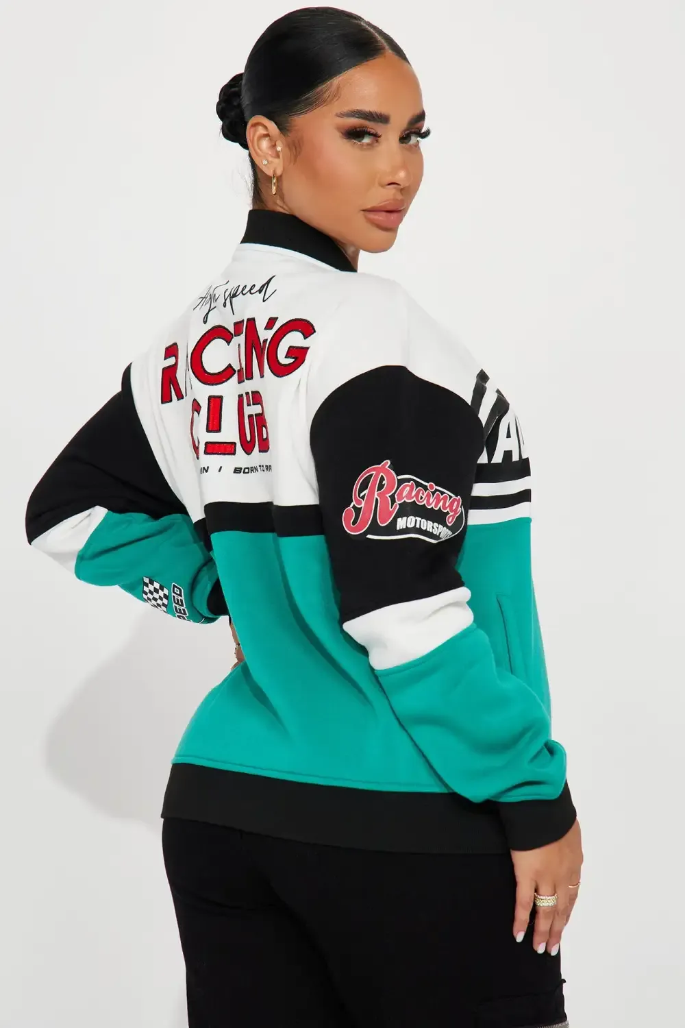 Start Your Engines Bomber Jacket - Green/combo