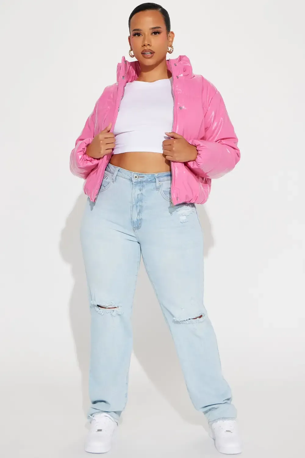 Shining Bright Puffer Jacket - Pink