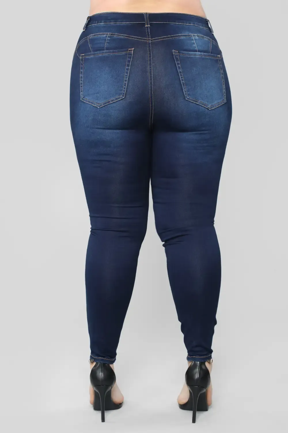 Alexa High Rise Booty Lifter Skinny Jeans - Dark Denim