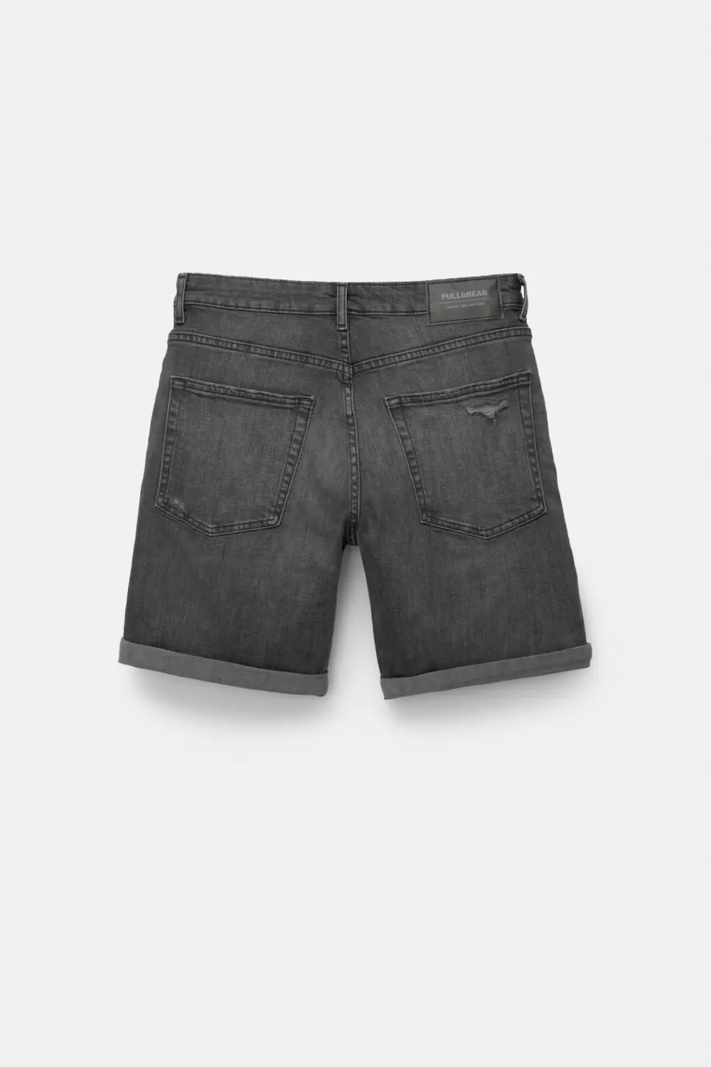 Ripped denim Bermuda shorts