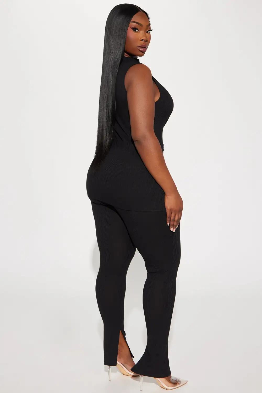 Miranda Sleeveless Legging Set - Black