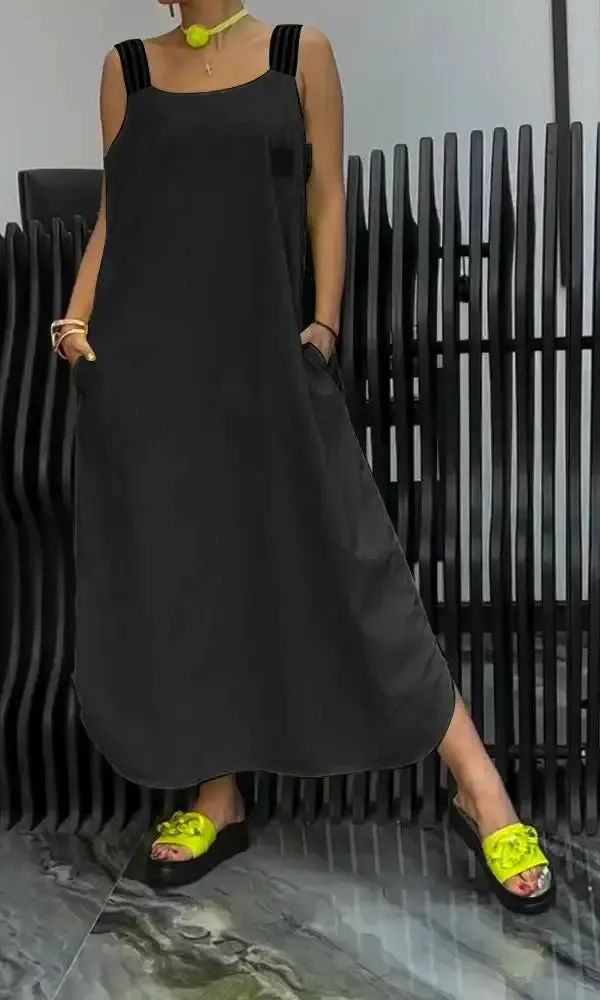 Women's Summer Beauty Maxi Dress Comfortable Cotton And Linen Dress