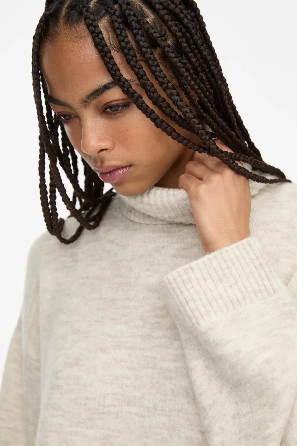 Jersey cuello alto soft touch