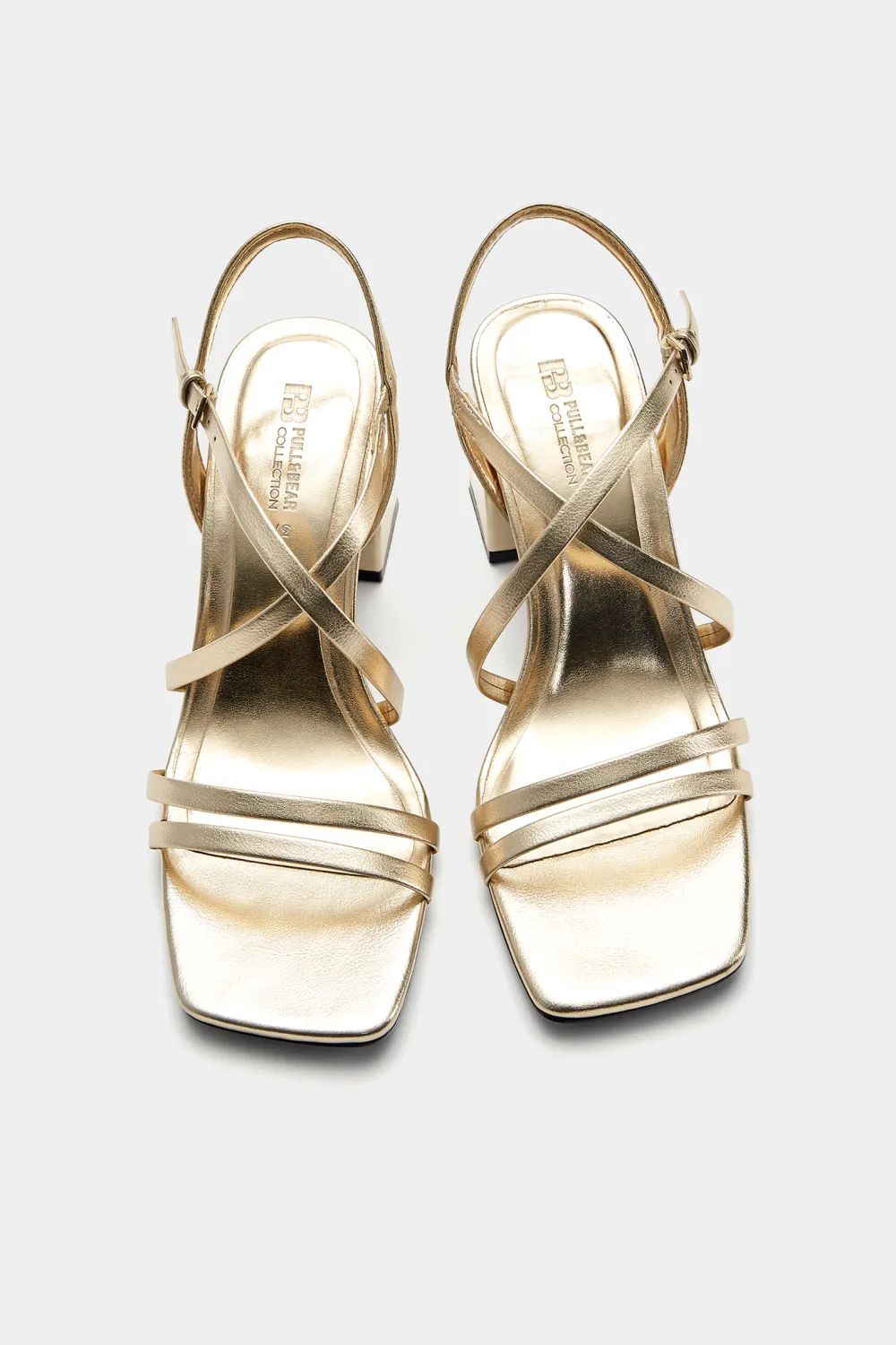 Sandalias tacón tira cruzada
