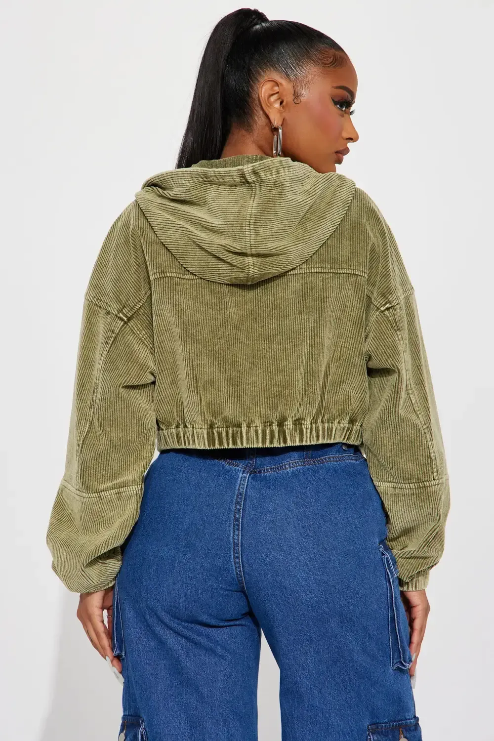 Ellie Corduroy Jacket - Olive