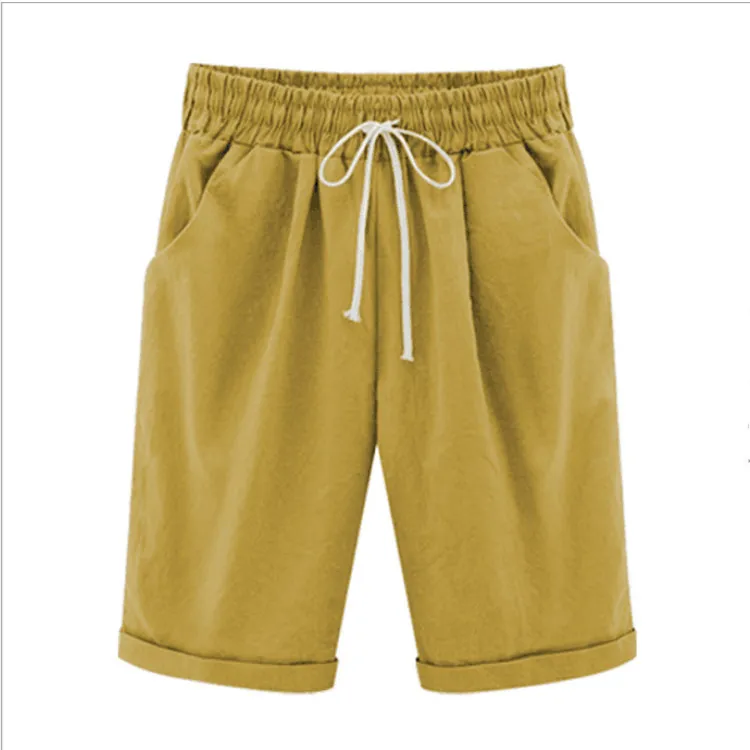 Summer Casual Solid Color Five-Part Pants For Women