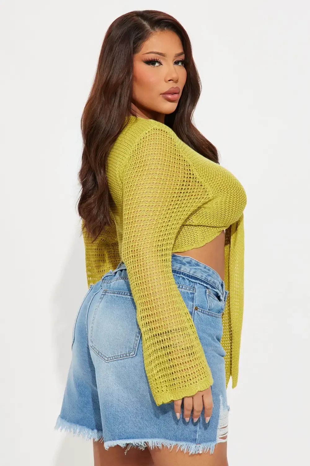 Sunny Paradise Crochet Top - Lime