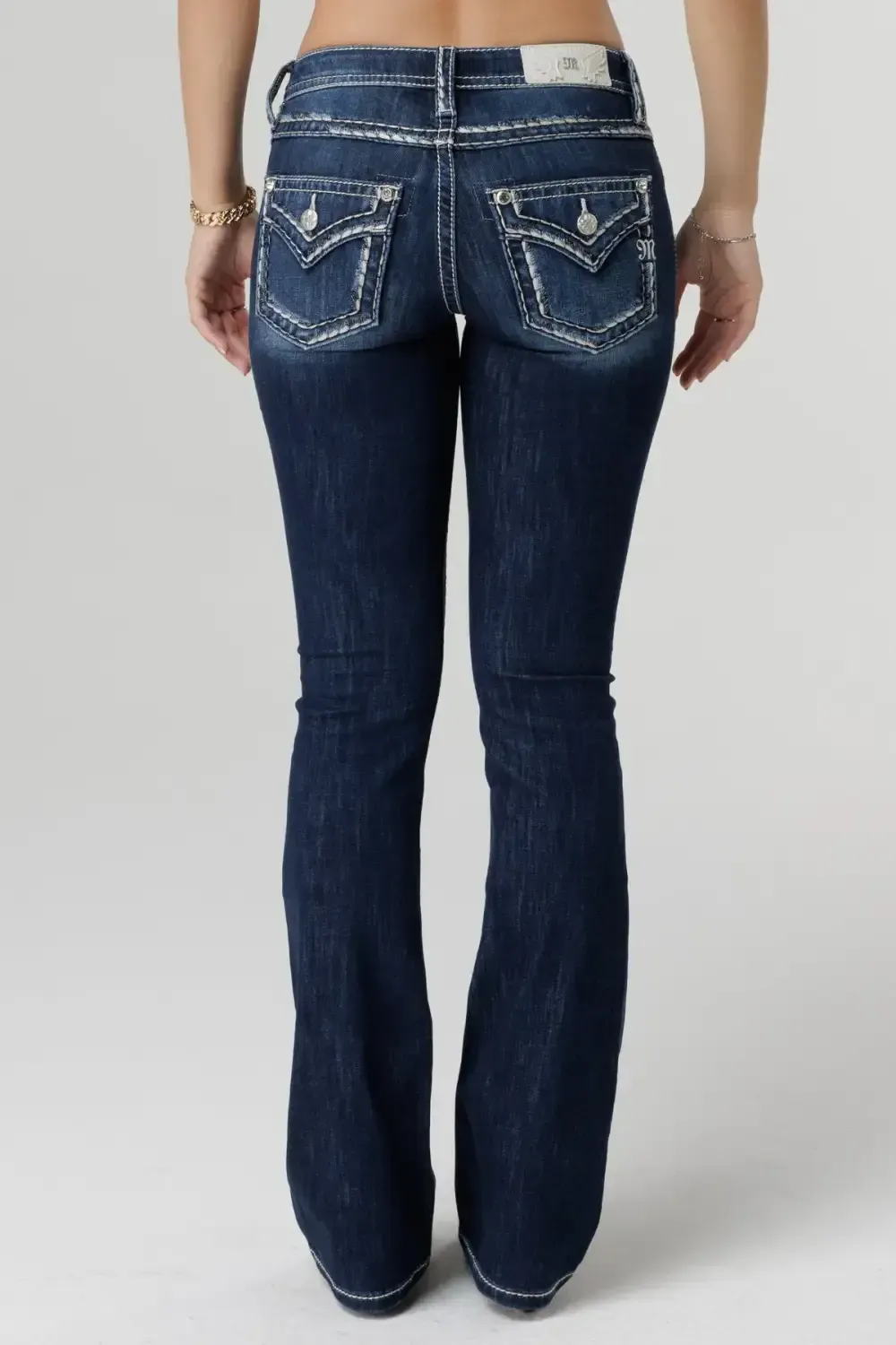 Classic Saddle Stitch Bootcut Jeans