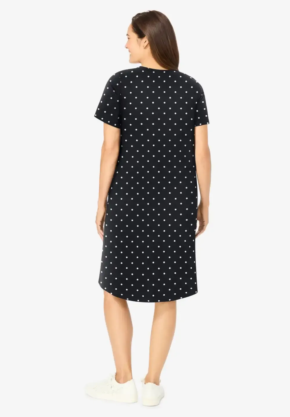 Perfect Short-Sleeve Crewneck Tee Dress
