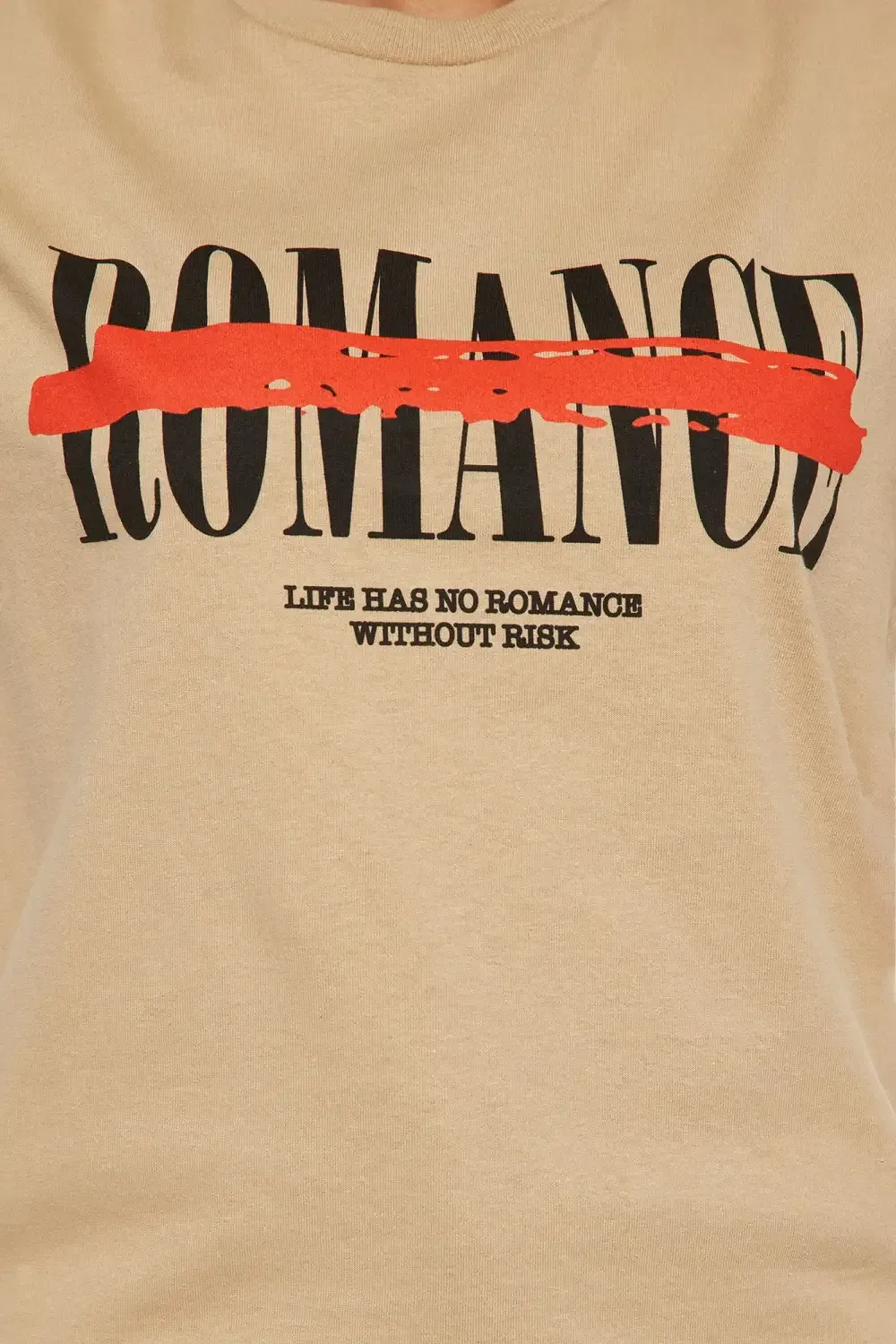 Romance Angel Short Sleeve Tee - Tan